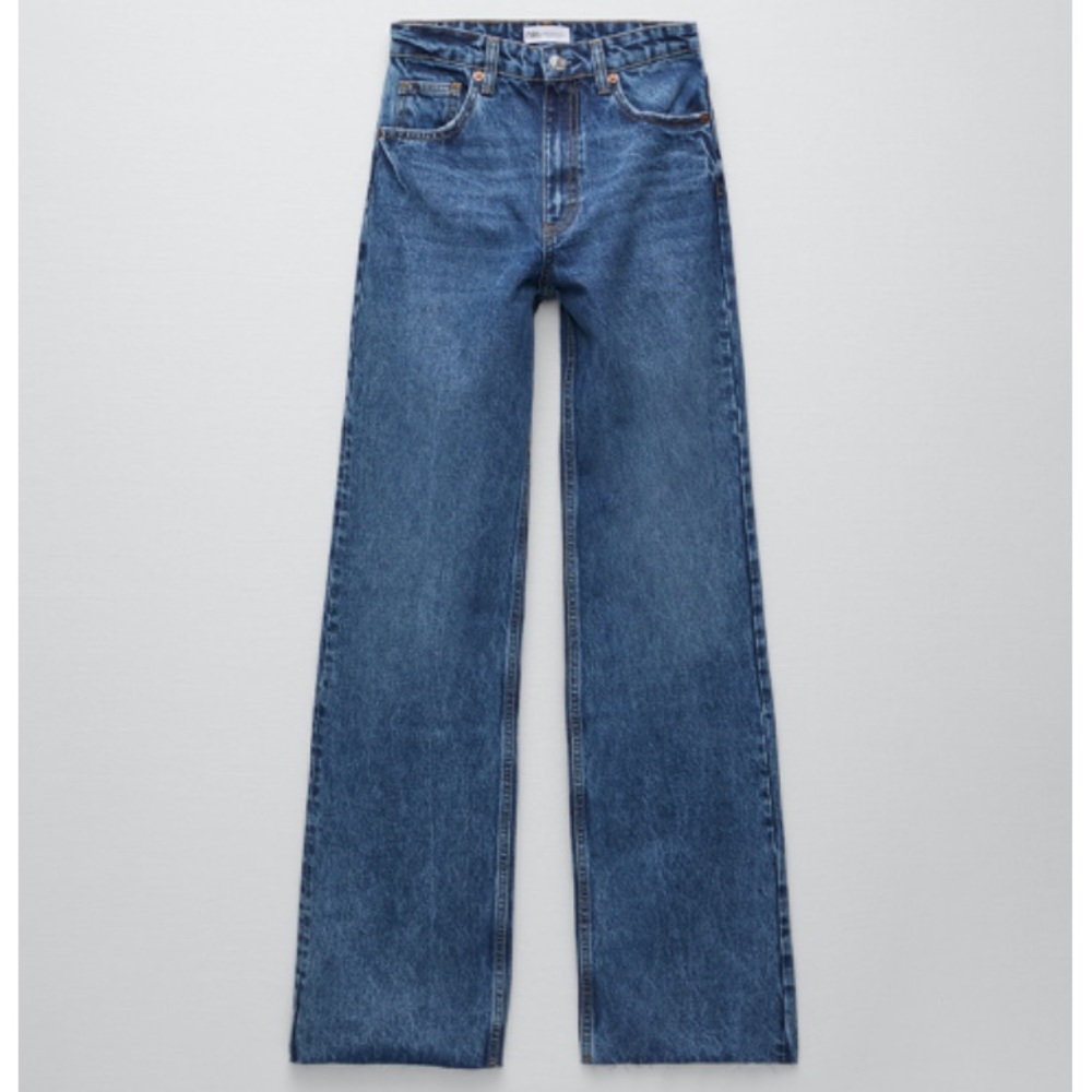 Zara High Waisted Wide Leg Jeans